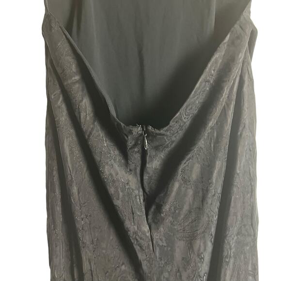 Third Form Black Paisley Triangle Cut Out Sleeveless Midi Dress Size 6 - Picture 15 of 16